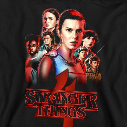 Black - Side - Stranger Things Unisex Adult Season 4 Poster Sweatshirt