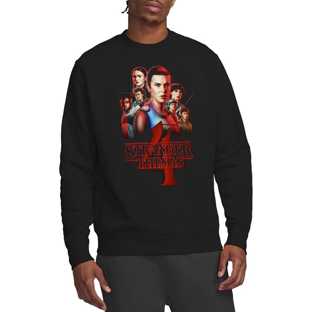 Black - Lifestyle - Stranger Things Unisex Adult Season 4 Poster Sweatshirt