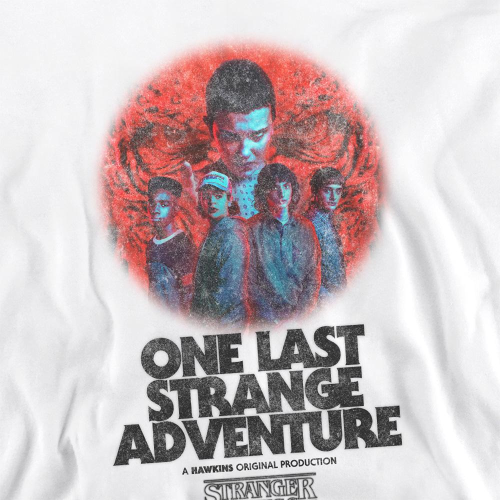 White - Side - Stranger Things Unisex Adult One Last Adventure Poster Sweatshirt
