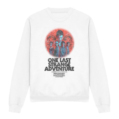 White - Front - Stranger Things Unisex Adult One Last Adventure Poster Sweatshirt