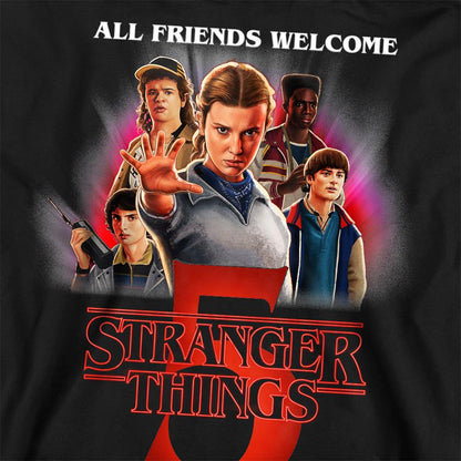 Black - Side - Stranger Things Unisex Adult Season Five Poster Sweatshirt