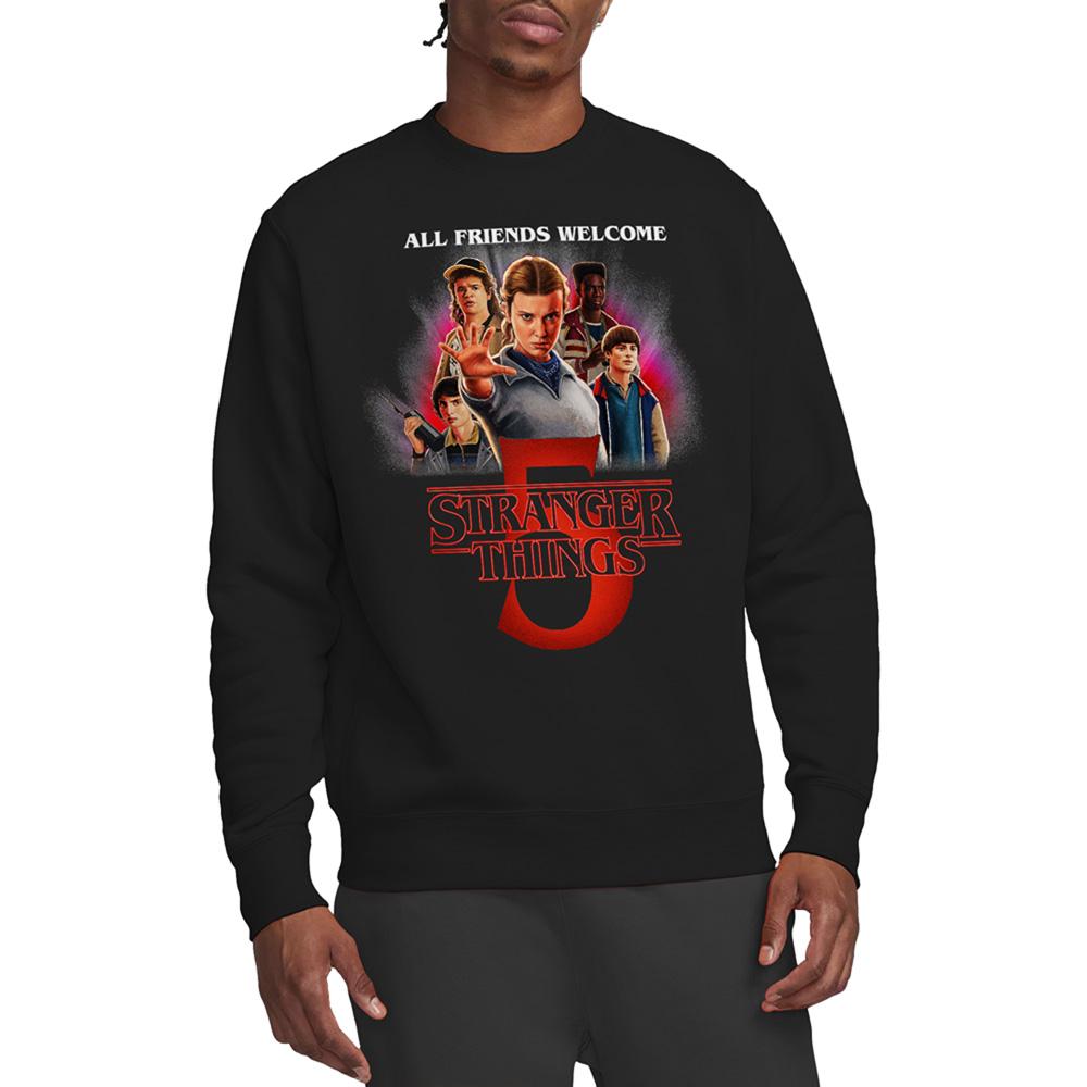Black - Lifestyle - Stranger Things Unisex Adult Season Five Poster Sweatshirt