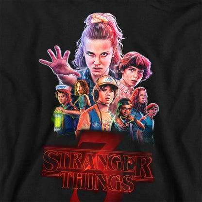 Black - Side - Stranger Things Unisex Adult Season Three Poster Sweatshirt