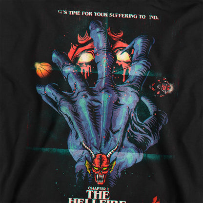 Black - Side - Stranger Things Unisex Adult Hellfire Club Poster Sweatshirt
