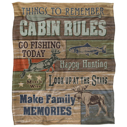 Multicoloured - Front - JQ Licensing Silky Cabin Rules Supersoft Blanket