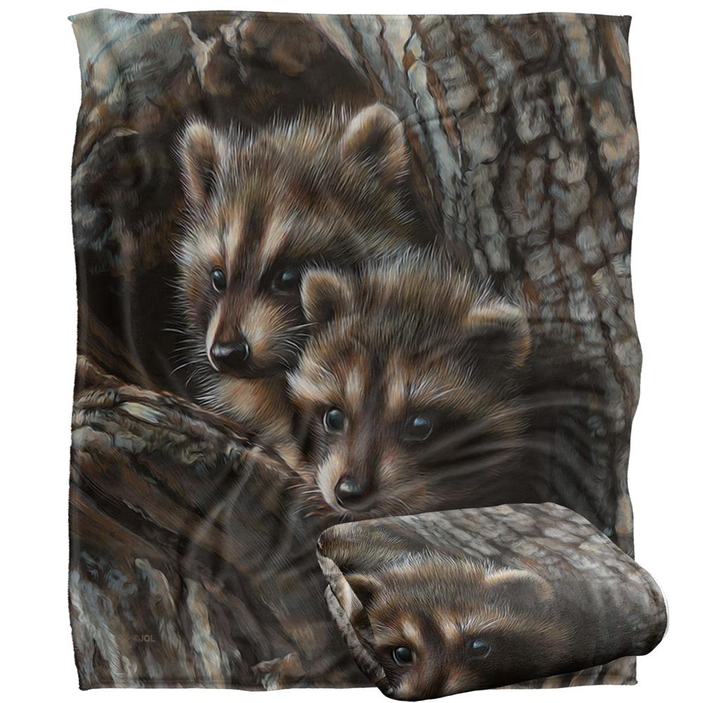 Multicoloured - Back - JQ Licensing Silky Raccoon Supersoft Blanket