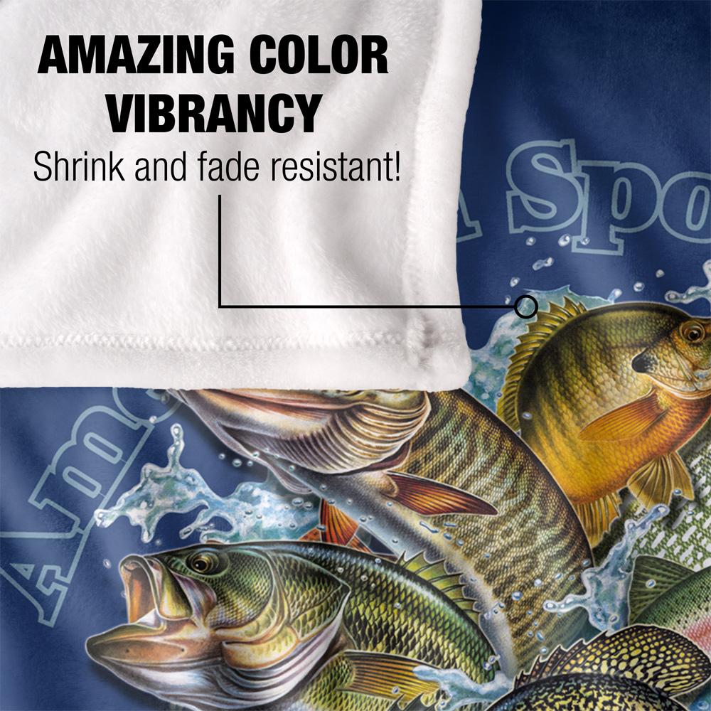 Multicoloured - Lifestyle - JQ Licensing American Sportfishing Freshwater Silky Supersoft Blanket