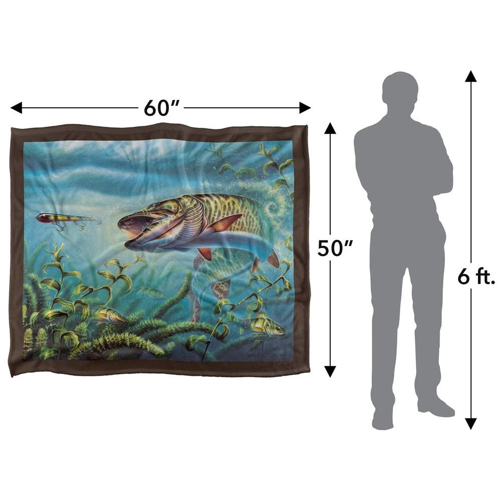 Multicoloured - Pack Shot - JQ Licensing Provoked Musky Fishing Silky Supersoft Blanket