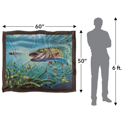 Multicoloured - Pack Shot - JQ Licensing Provoked Musky Fishing Silky Supersoft Blanket