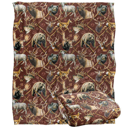 Multicoloured - Back - JQ Licensing Silky Elk Hunting Supersoft Blanket