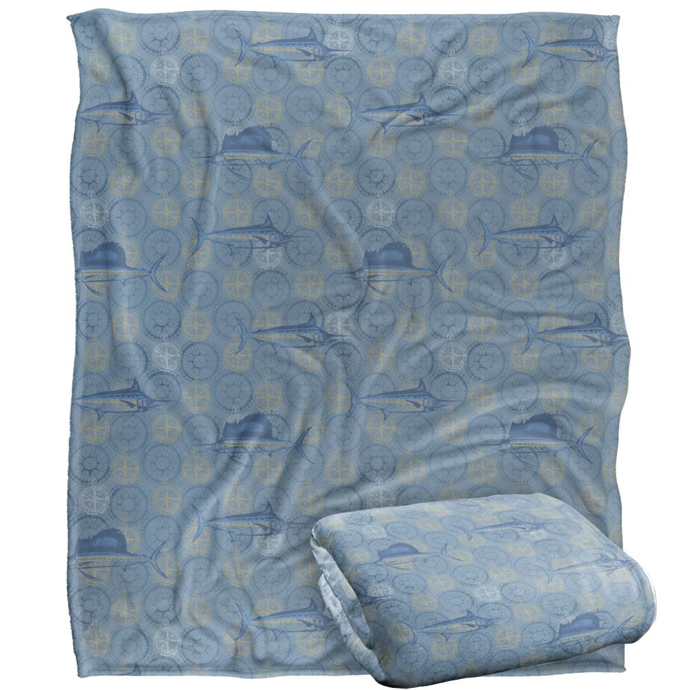 Multicoloured - Back - JQ Licensing Silky Compass Fishing Supersoft Blanket