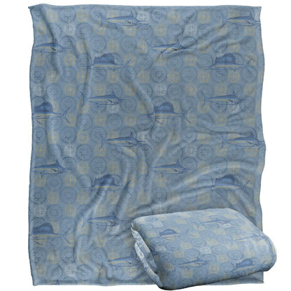 Multicoloured - Back - JQ Licensing Silky Compass Fishing Supersoft Blanket