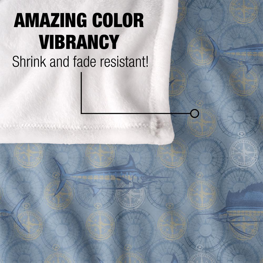 Multicoloured - Lifestyle - JQ Licensing Silky Compass Fishing Supersoft Blanket