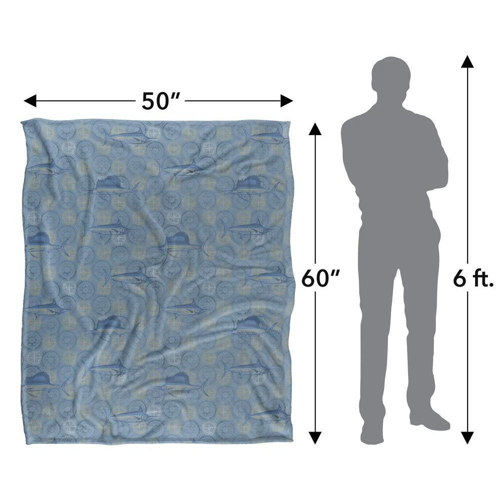 Multicoloured - Pack Shot - JQ Licensing Silky Compass Fishing Supersoft Blanket