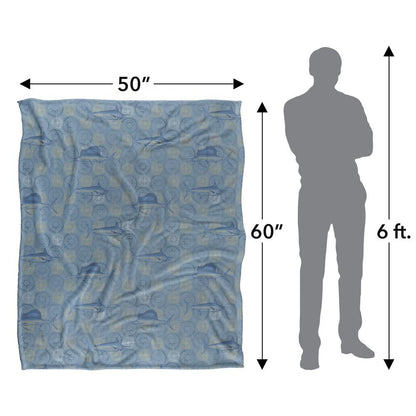 Multicoloured - Pack Shot - JQ Licensing Silky Compass Fishing Supersoft Blanket