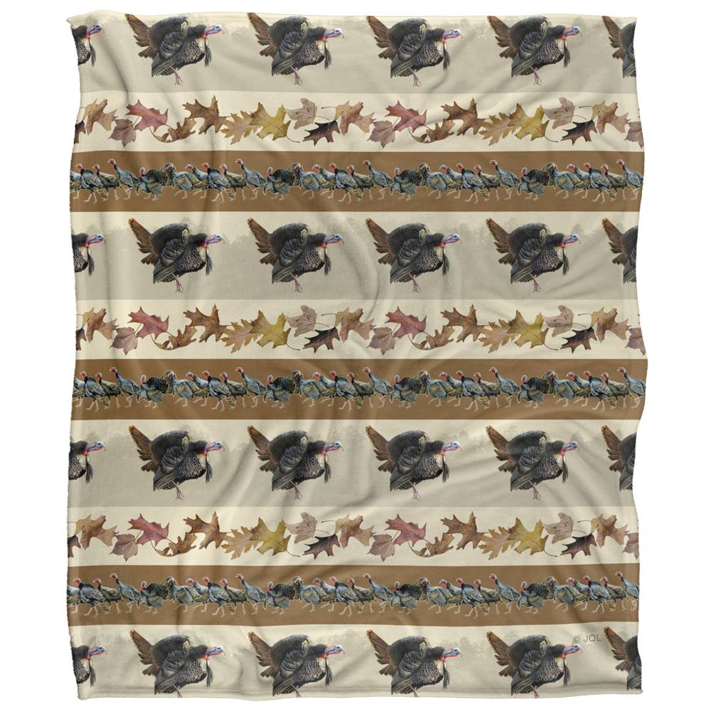 Multicoloured - Front - JQ Licensing Silky Autumn Leaf Supersoft Blanket