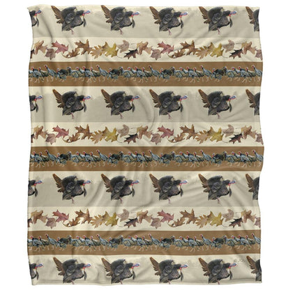 Multicoloured - Front - JQ Licensing Silky Autumn Leaf Supersoft Blanket