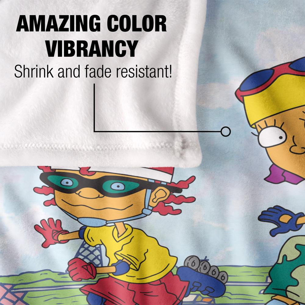 Multicoloured - Lifestyle - Rocket Power Silky Rollerskates Otto, Reggie & Twister Supersoft Blanket