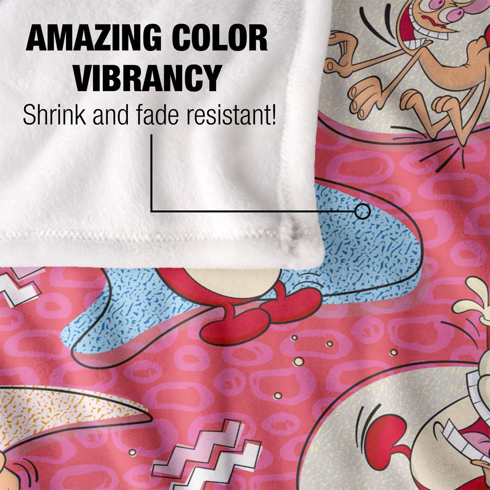 Multicoloured - Lifestyle - The Ren & Stimpy Show Silky Patterned Supersoft Blanket