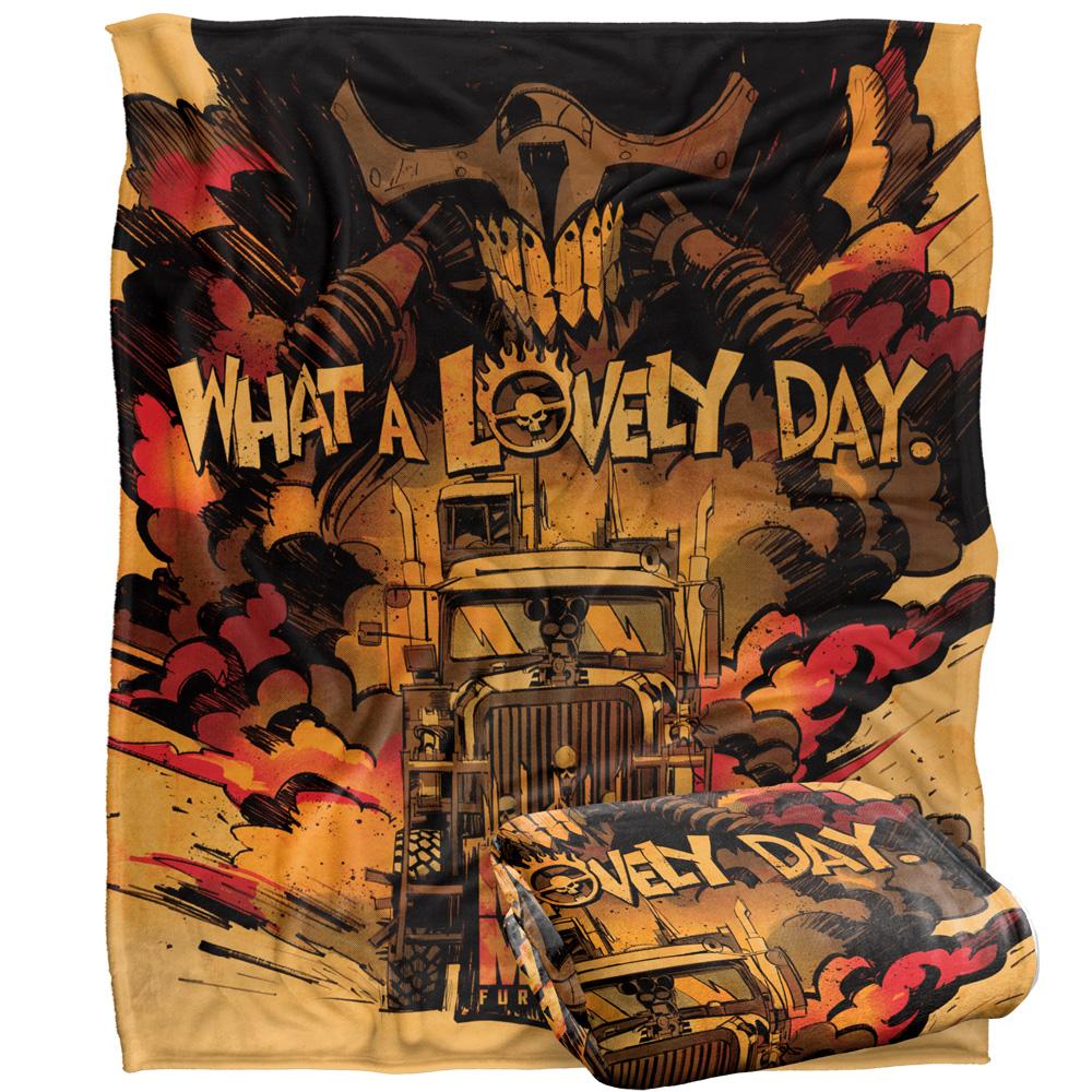 Multicoloured - Back - Mad Max What A Lovely Day Silky Supersoft Blanket