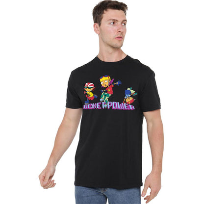 Black - Back - Rocket Power Unisex Adult Otto & Reggie Roller Skate T-Shirt