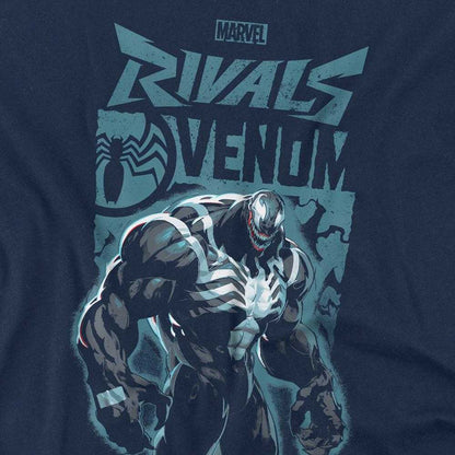 Navy - Side - Marvel Rivals Unisex Adult Vanguard Symbiote Venom T-Shirt