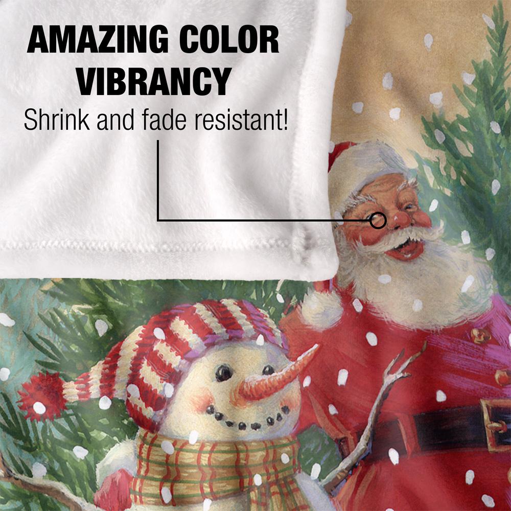 Multicoloured - Lifestyle - JQ Licensing Silky Snowman Santa Claus Christmas Supersoft Blanket