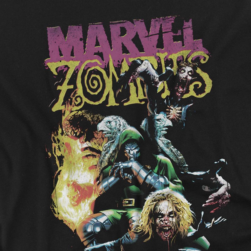 Black - Back - Marvel Zombies Unisex Adult Doom & The Fantastic Four T-Shirt