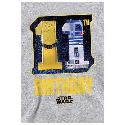 Athletic Heather - Side - Star Wars Childrens-Kids Heather 11th Birthday Hoodie