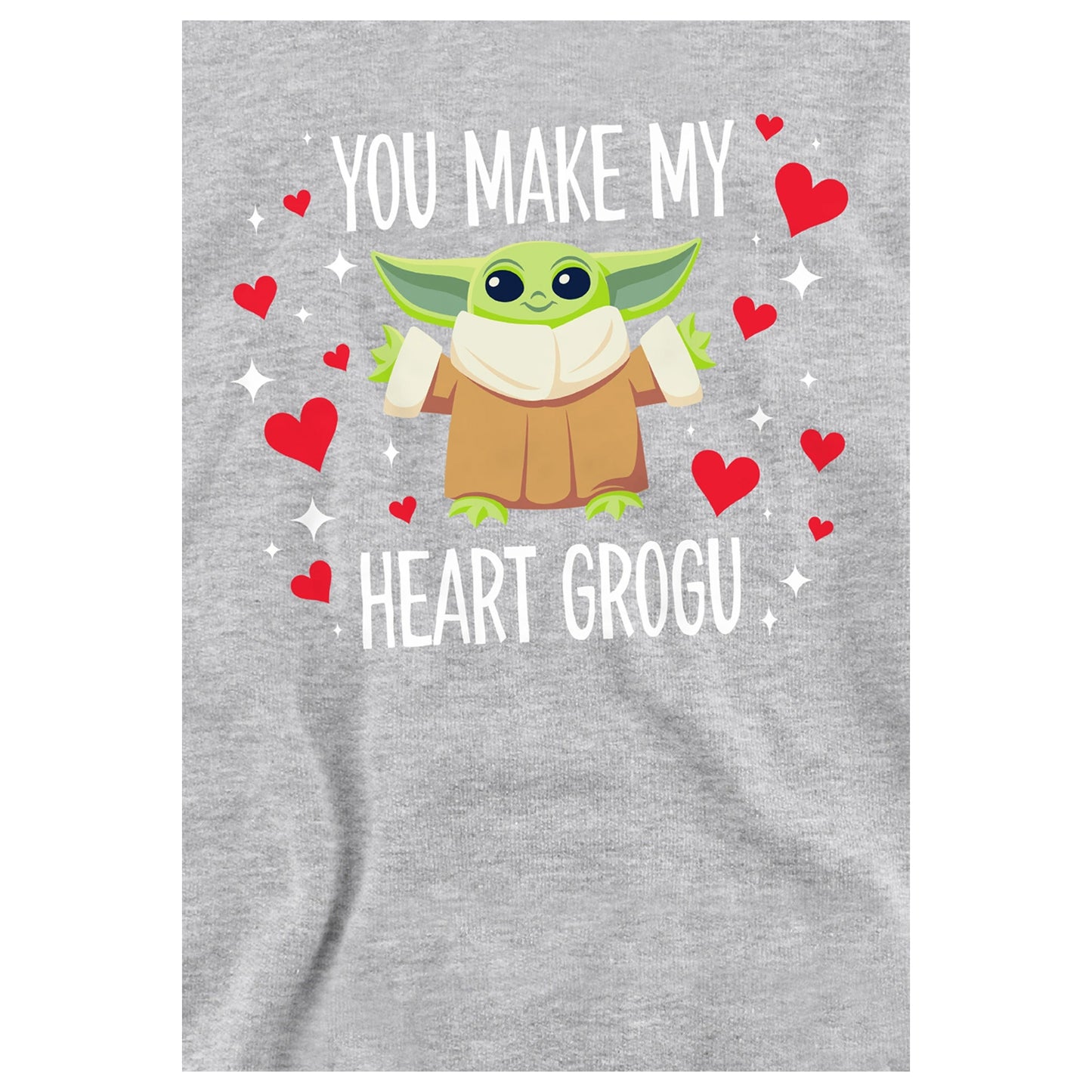 Athletic Heather - Side - Star Wars Childrens-Kids You Make My Heart Heather Hoodie