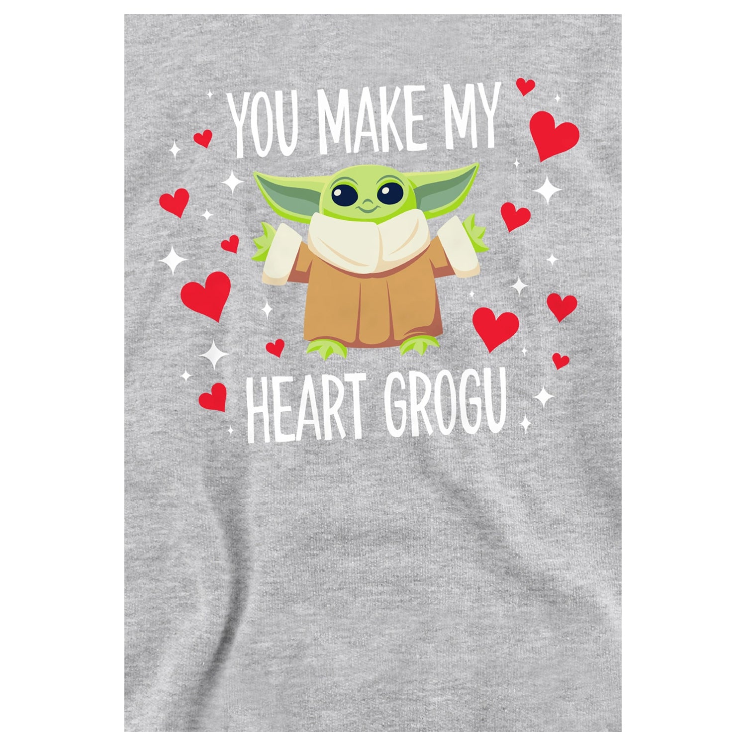 Athletic Heather - Side - Star Wars Childrens-Kids You Make My Heart Heather Hoodie