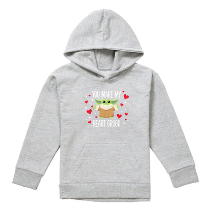 Athletic Heather - Front - Star Wars Childrens-Kids You Make My Heart Heather Hoodie