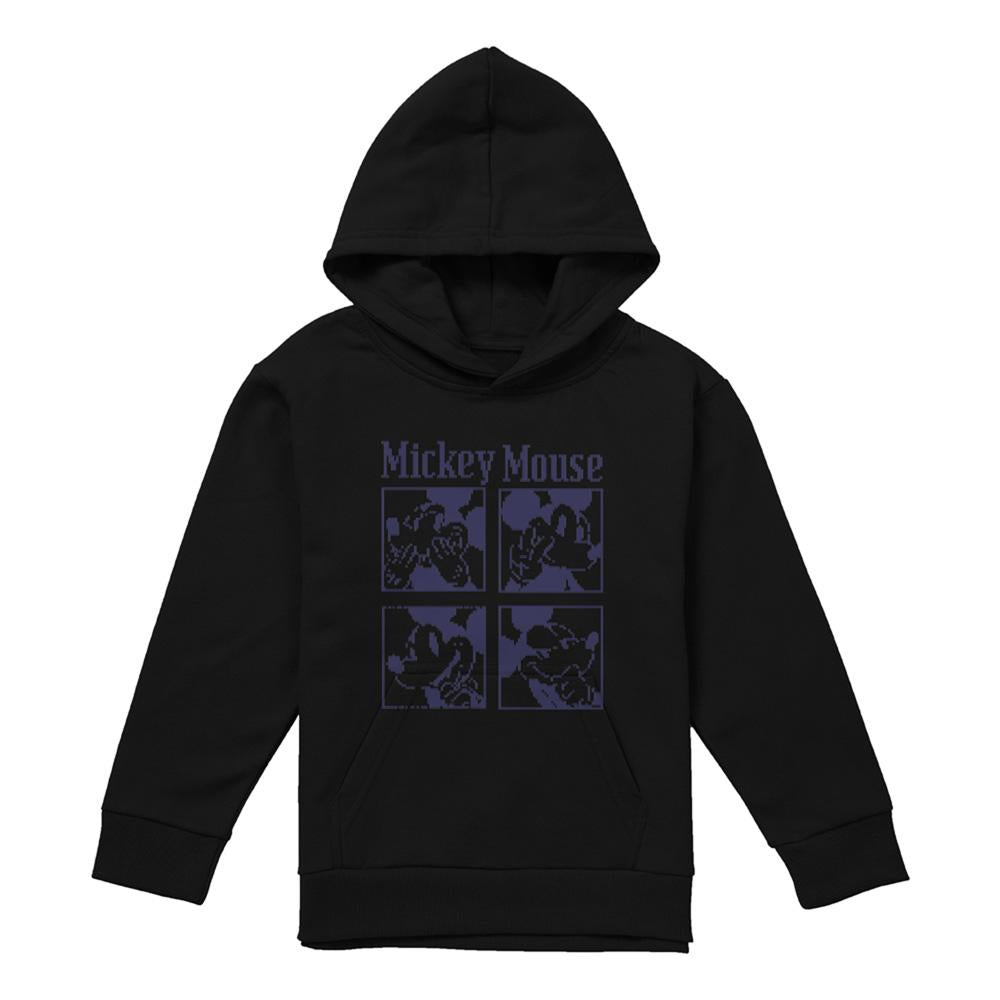 Athletic Heather - Front - Disney Childrens-Kids Mickey Mouse Pixelated Heather Hoodie