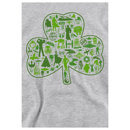 Athletic Heather - Side - Star Wars Childrens-Kids Clover Heather St Patricks Day Hoodie