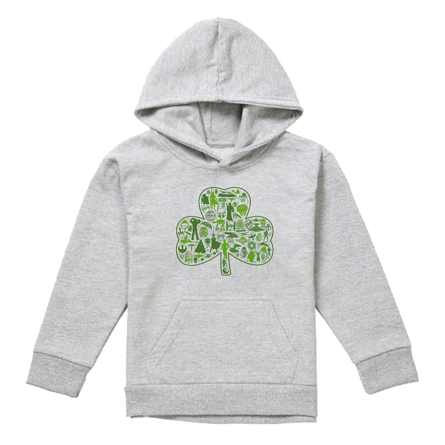 Athletic Heather - Front - Star Wars Childrens-Kids Clover Heather St Patricks Day Hoodie