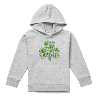 Athletic Heather - Front - Star Wars Childrens-Kids Clover Heather St Patricks Day Hoodie