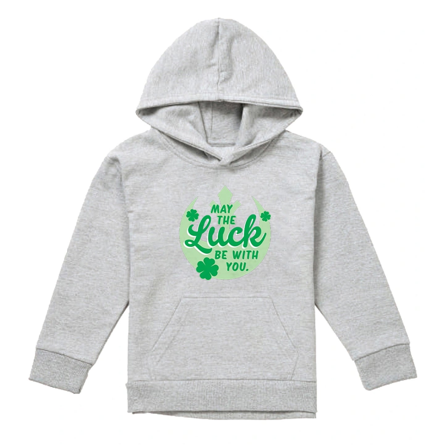 Athletic Heather - Front - Star Wars Childrens-Kids Rebel Symbol Heather St Patricks Day Hoodie
