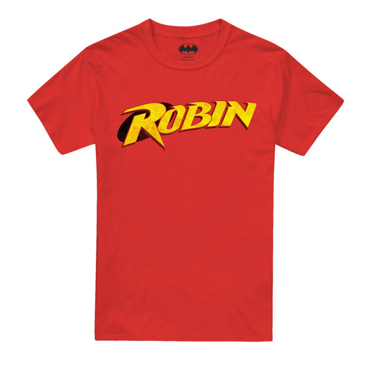 Red - Front - Batman Mens Robin Retro Logo T-Shirt