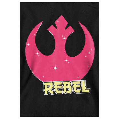 Black - Side - Star Wars: A New Hope Childrens-Kids Rebel Manga Logo Hoodie