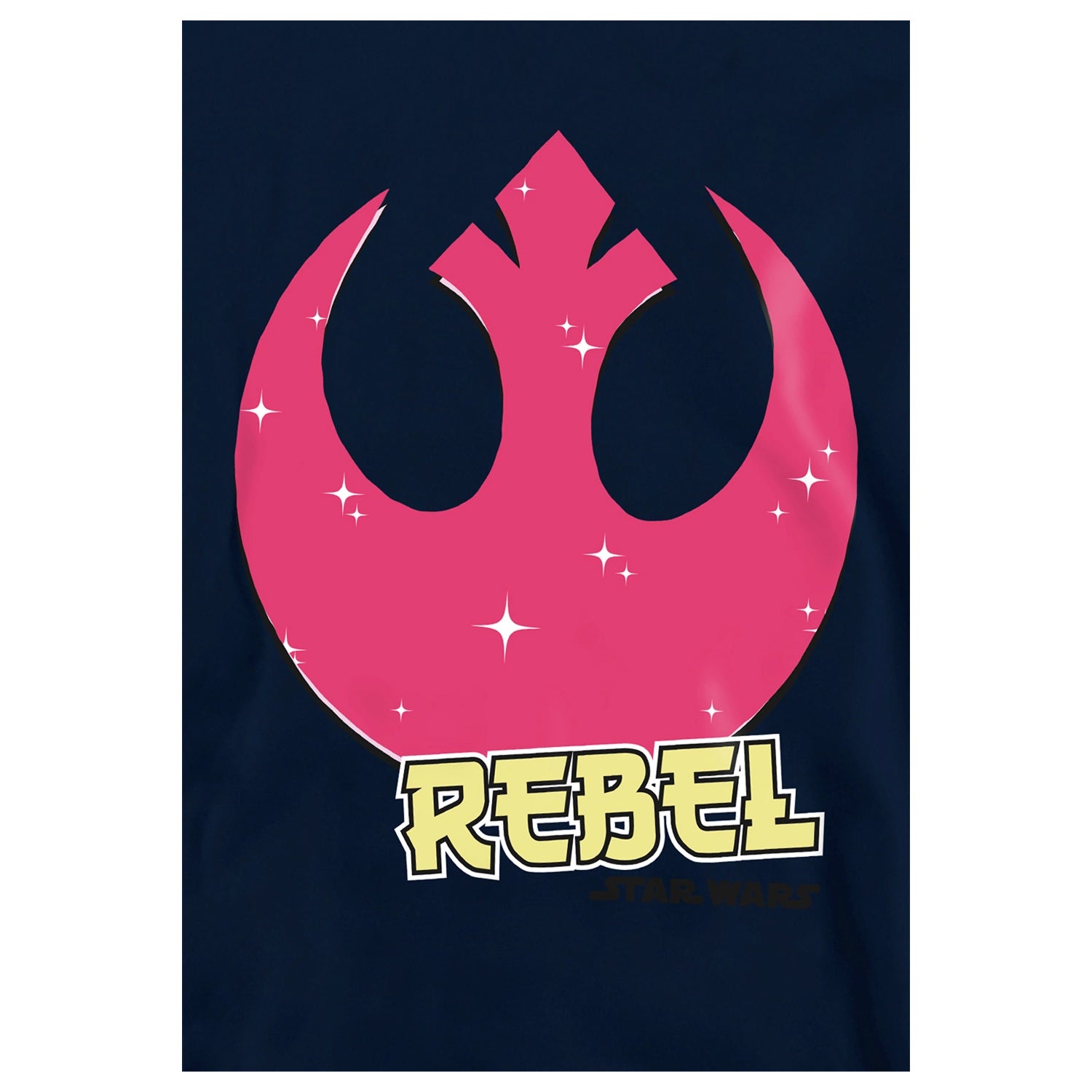 Navy - Side - Star Wars: A New Hope Childrens-Kids Rebel Manga Logo Hoodie
