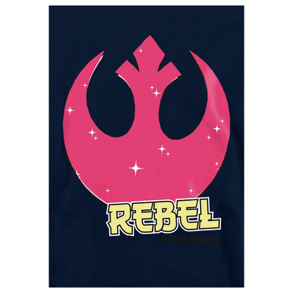 Navy - Side - Star Wars: A New Hope Childrens-Kids Rebel Manga Logo Hoodie