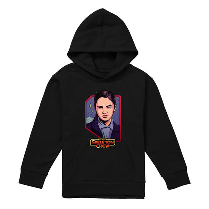 Black - Front - Star Wars: Skeleton Crew Childrens-Kids Fern Badge Hoodie