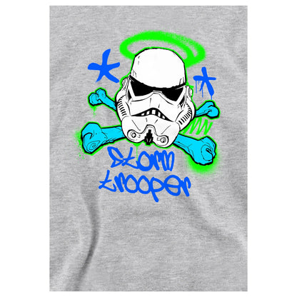 Athletic Heather - Side - Star Wars Childrens-Kids Stencil Heather Hoodie