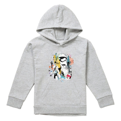Athletic Heather - Front - Star Wars Childrens-Kids Stormtrooper Abstract Heather Hoodie