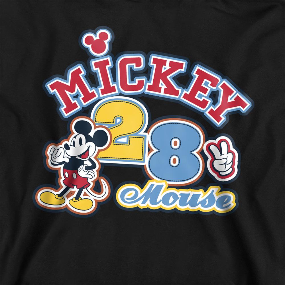 Athletic Heather - Back - Mickey Mouse Childrens-Kids 28 Badge Heather Hoodie