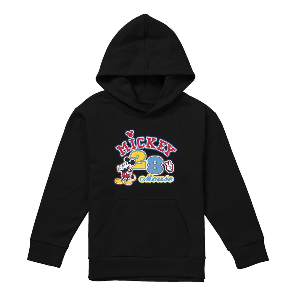Athletic Heather - Front - Mickey Mouse Childrens-Kids 28 Badge Heather Hoodie