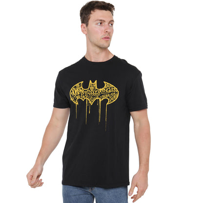 Black - Side - Batman Mens Graffiti Logo T-Shirt