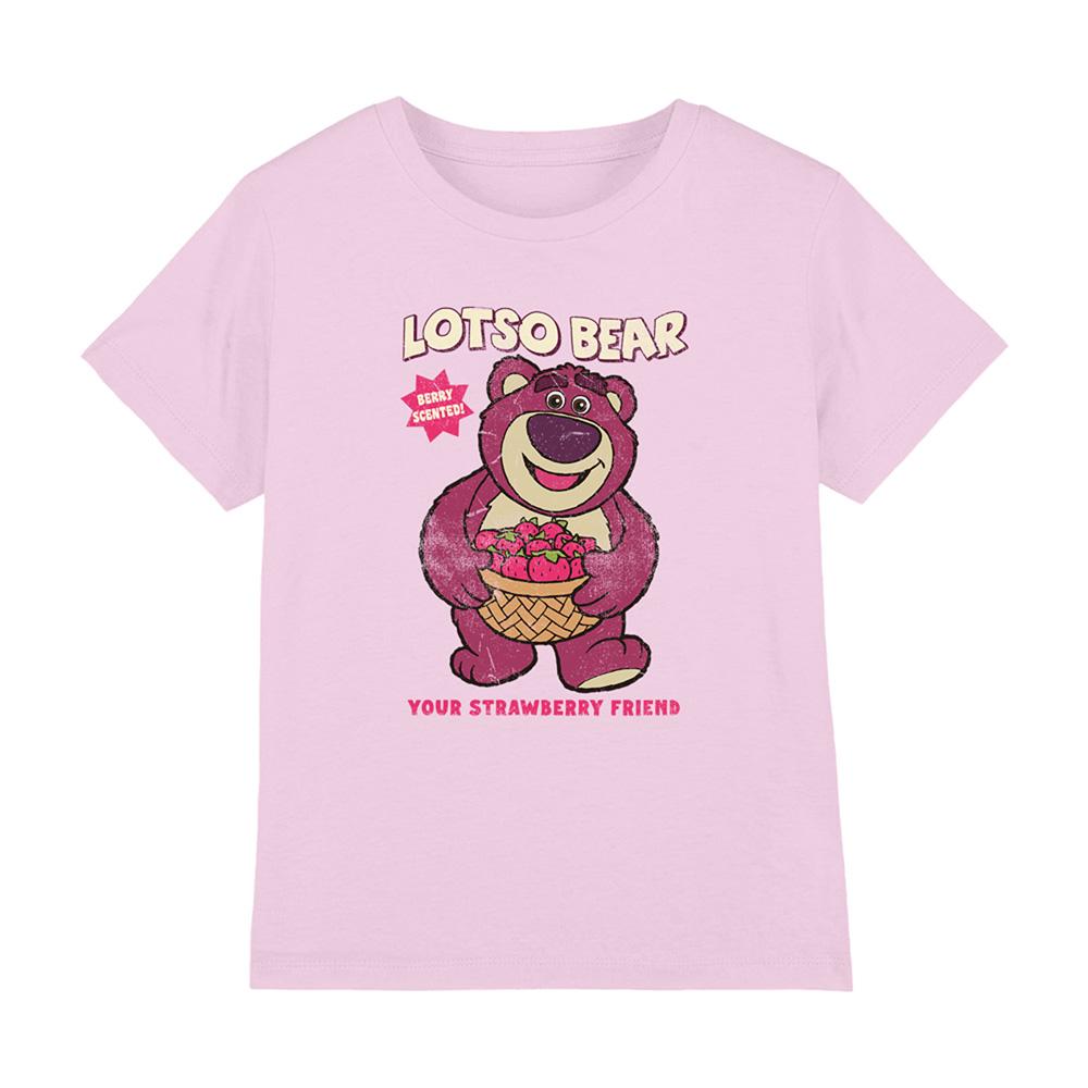 Light Pink - Front - Toy Story Childrens-Kids Strawberry Friend Lotso T-Shirt
