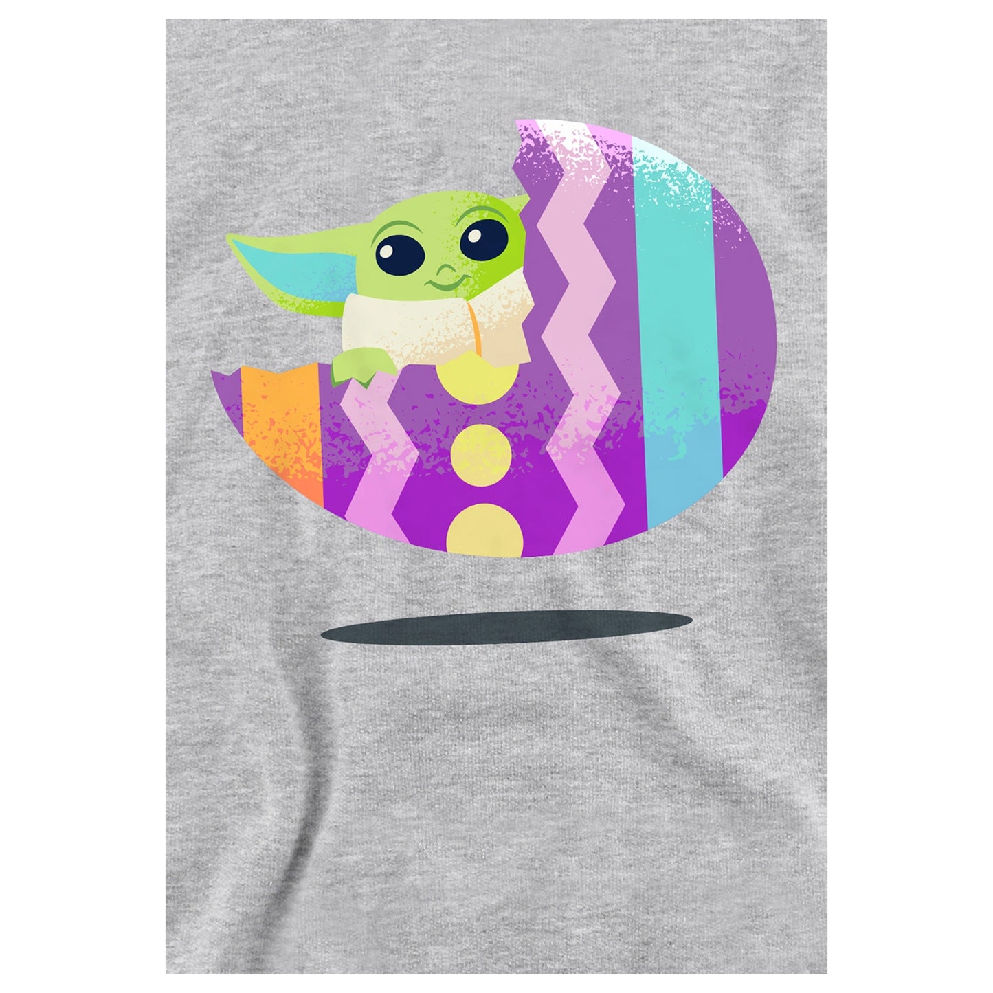 Athletic Heather - Side - Star Wars: The Mandalorian Childrens-Kids Grogu Easter Egg Heather Hoodie