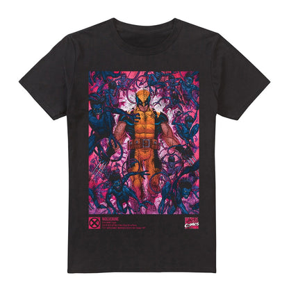Black - Front - Marvel Unisex Adult Wolverine Nightcrawler T-Shirt